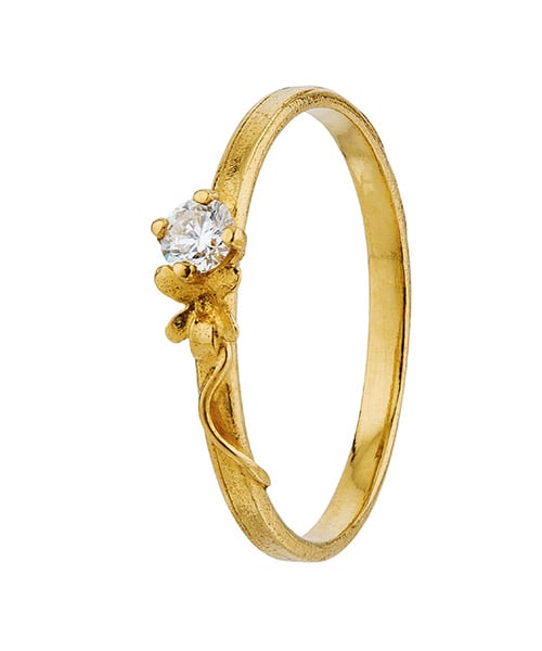 product shot of Diamond Spring Dew Ring by Alex Monroe Jewellery