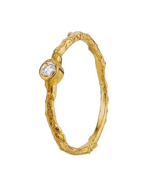 Product shot of Diamond Willow Ring by Alex Monroe Jewellery