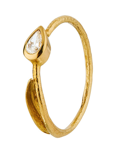 Product shot Tulip Leaf Diamond Band by Alex Monroe Jewellery