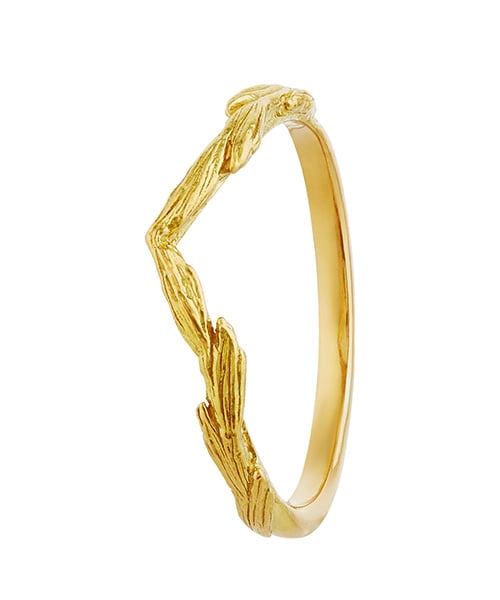 product shot of Wild Grass Wishbone Ring by Alex Monroe Jewellery
