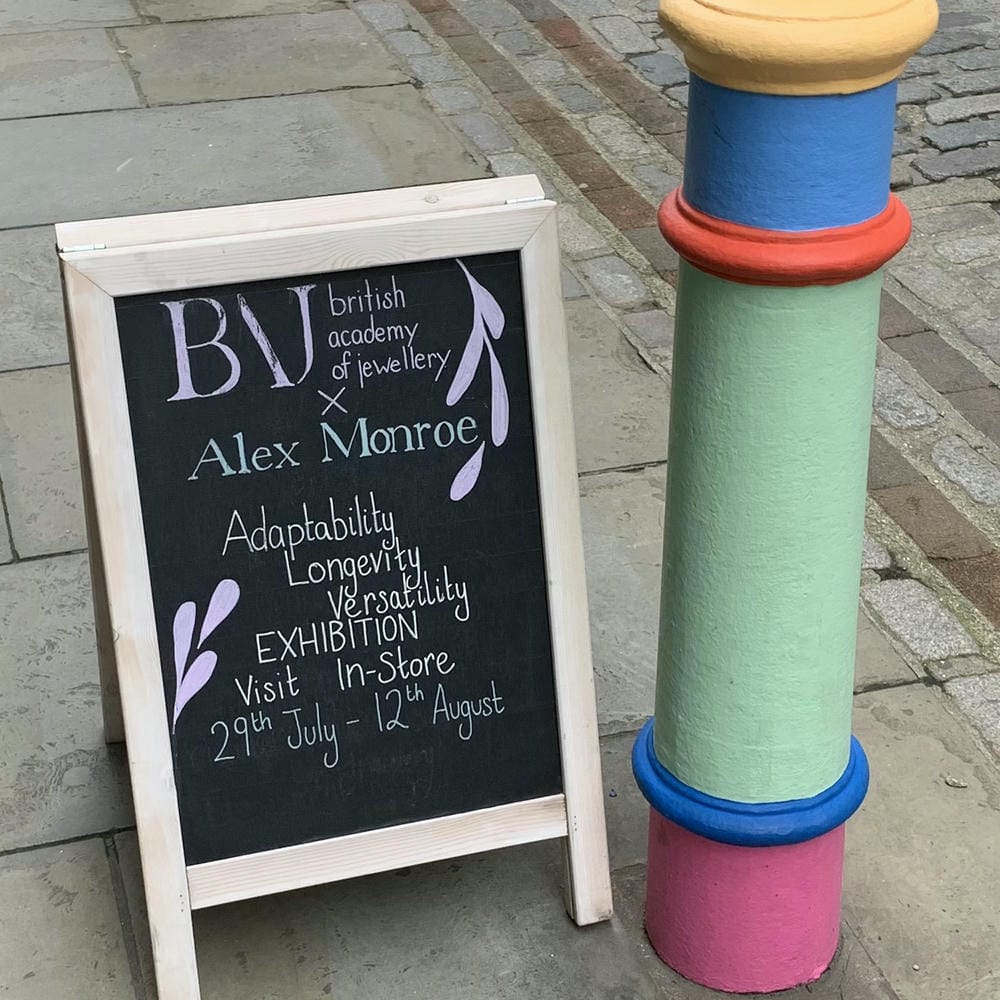 British Academy of Jewellers event signage.