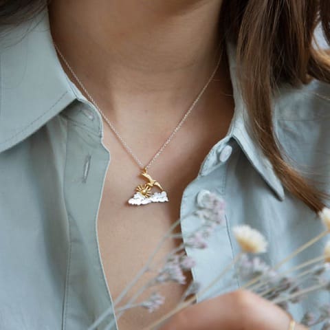 Model wears Morning Sunrise Necklace