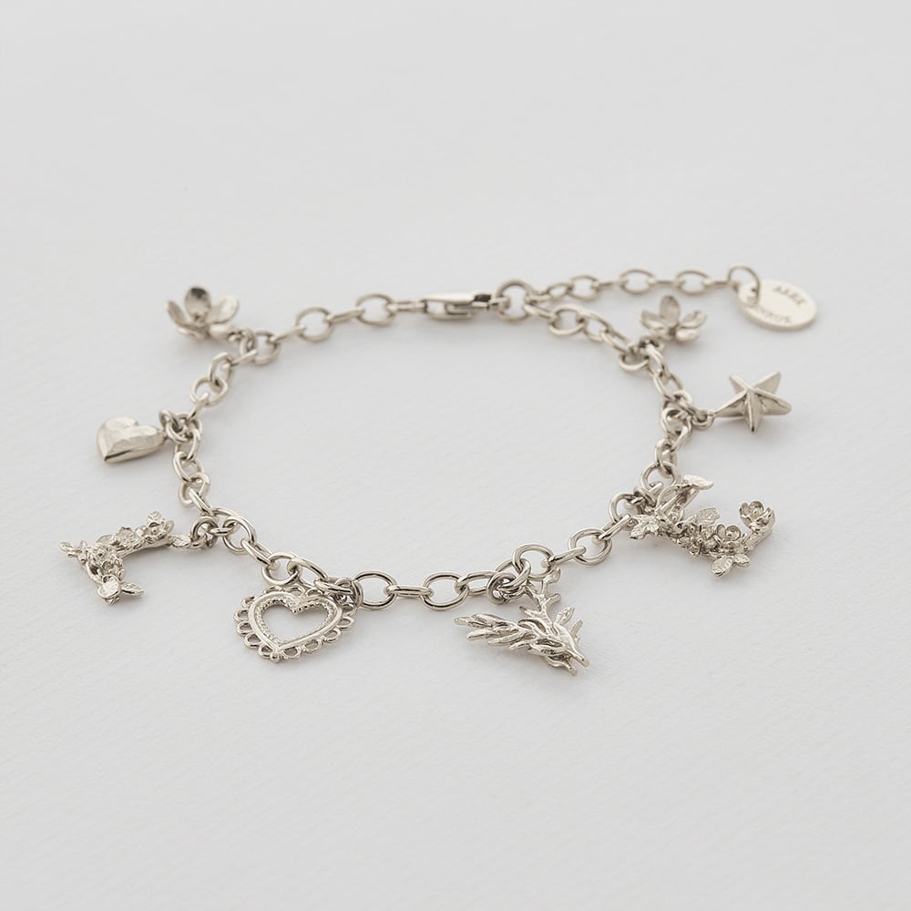 Paper shot L O V E Mixed Charm Bracelet by Alex Monroe Jewellery