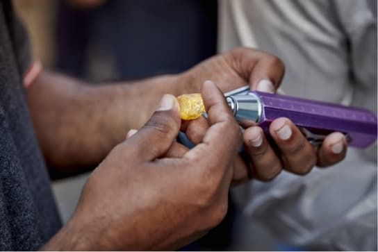 Sapphire Mine in the forest of Sri Lanka.